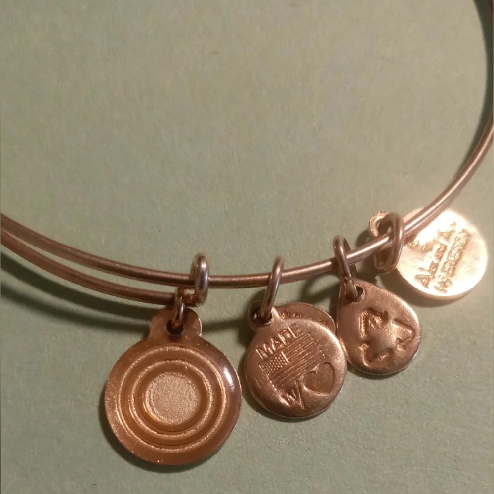 Alex and Ani 2012 divinity circle bangle bracelet in gold tone. - Picture 6 of 7